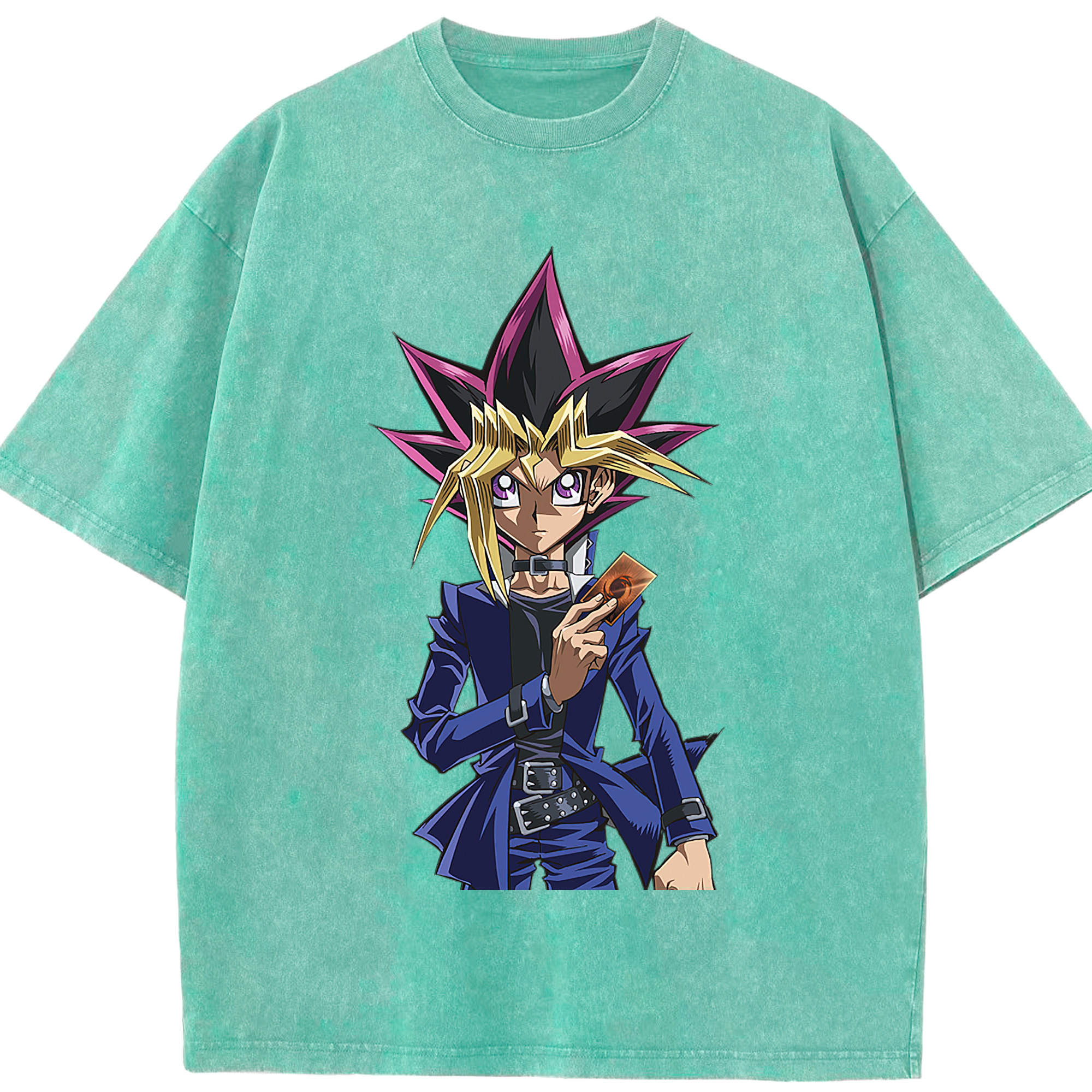 （画像用） 遊☆戯☆王 Yu-Gi-Oh! 綿100% ヴィンテージ風 半袖Tシャツ（フロントプリント）
